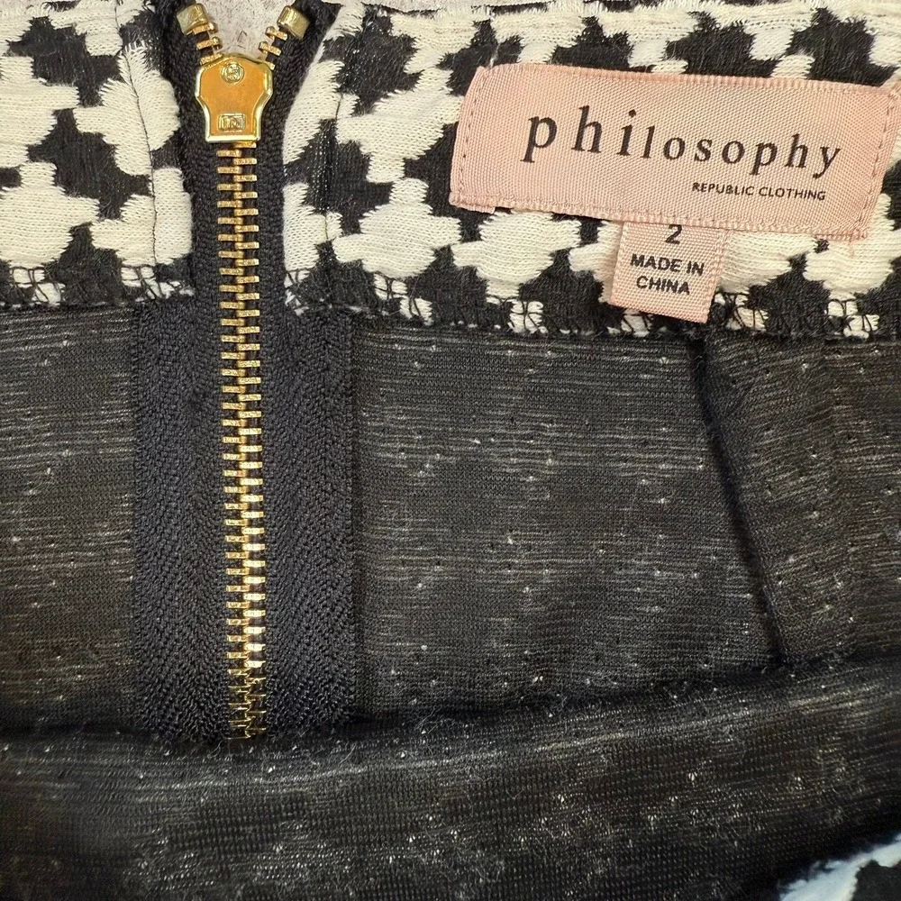 Philosophy Republic Houndstooth Pencil Skirt Y2K 2010's Business Casual Bodycon‎ - Picture 5 of 7